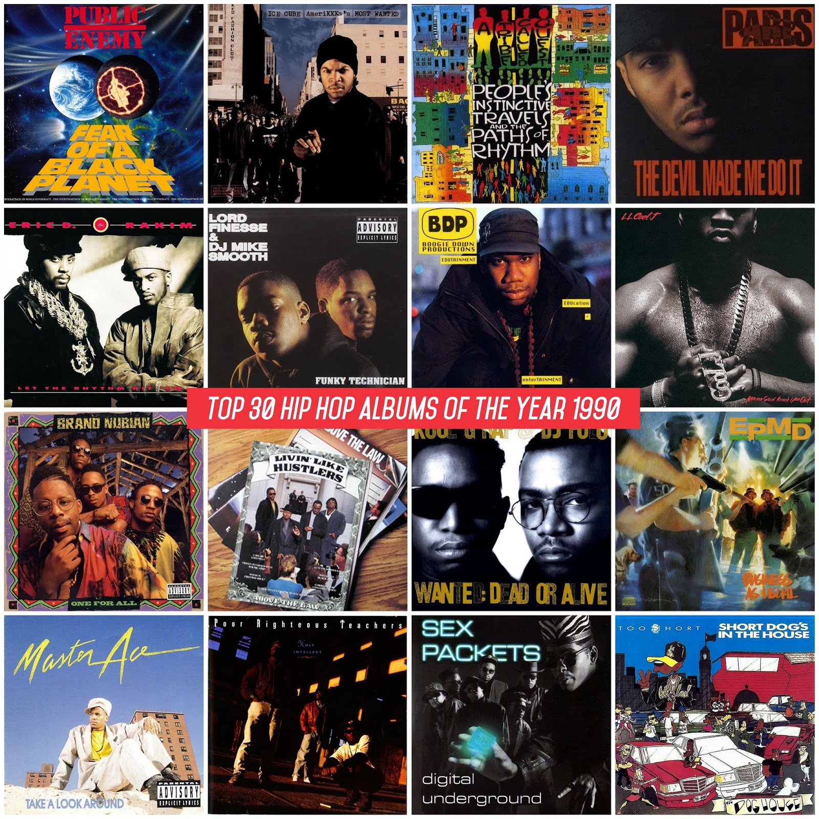 Top 30 Hip Hop Albums of the Year 1990 | Mediafire / MEGA | 320 kbps -  Producto Ilícito