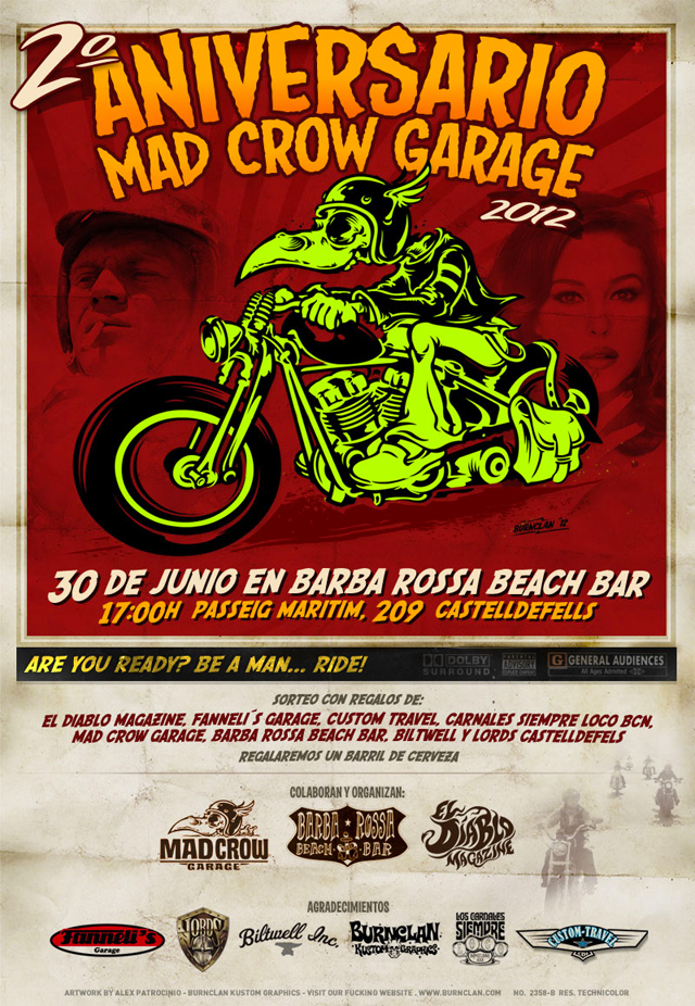 mad crow garage 2nd anniversary party