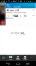 Tampilan BBM di OS Android