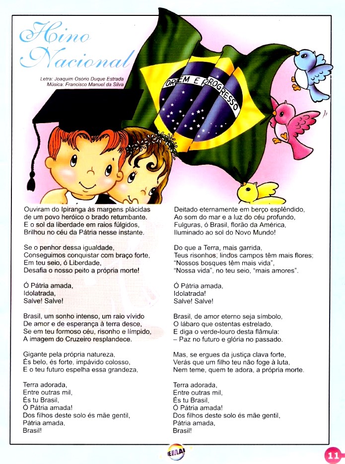DIA DO HINO NACIONAL DESENHOS ATIVIDADES MURAIS CARTAZES EXERCÍCIOS COLORIR IMPRIMIR I DIA DO HINO NACIONAL DESENHOS ATIVIDADES MURAIS CARTAZES EXERCÍCIOS COLORIR IMPRIMIR I