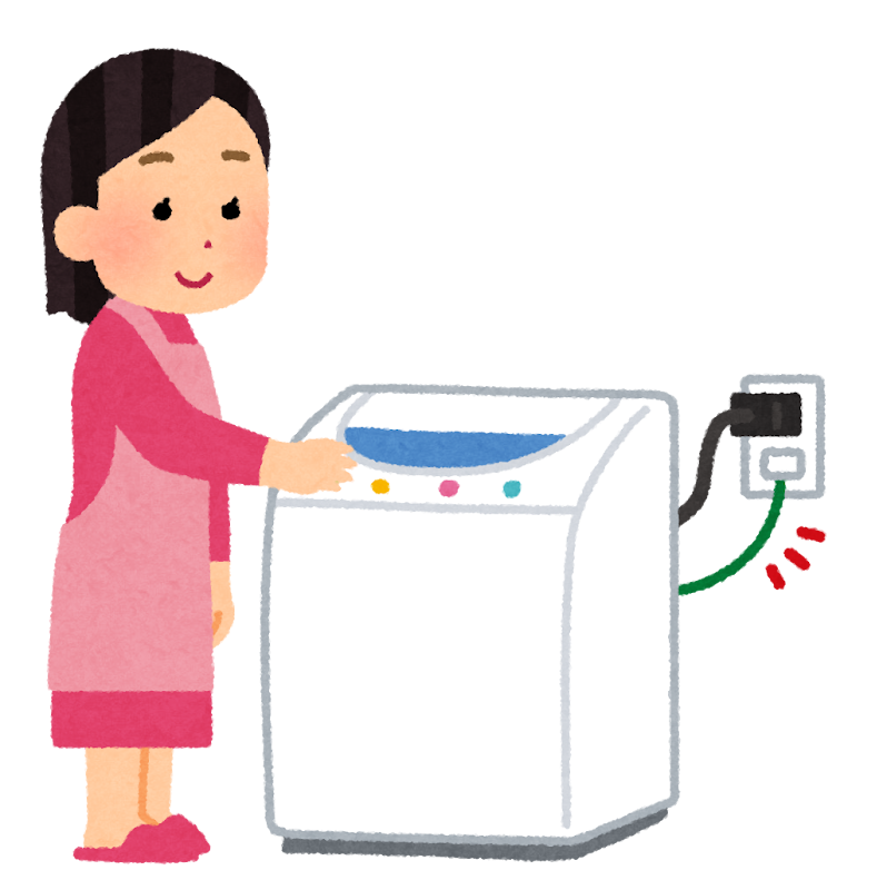 アースを付けた洗濯機のイラスト かわいいフリー素材集 いらすとや