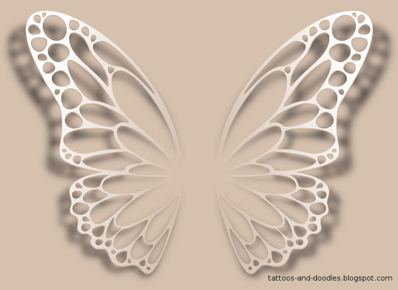 Tattoos and doodles: Butterfly wings