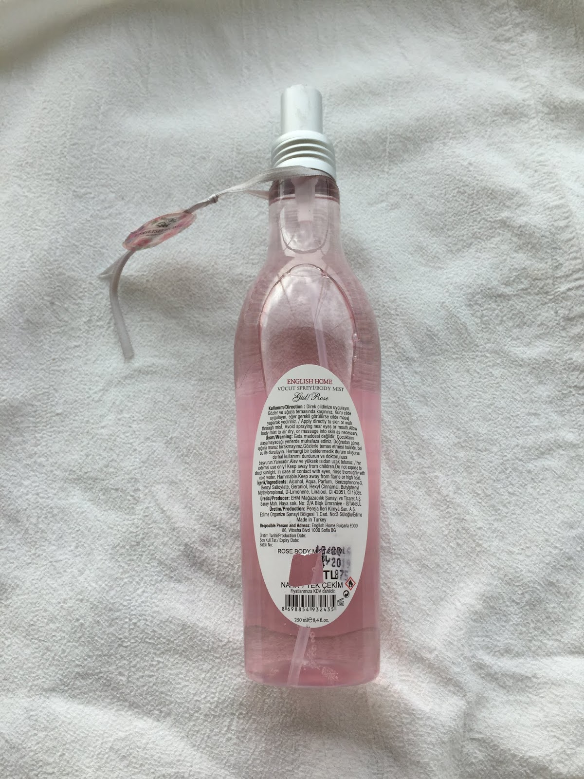 English Home Body Mist Rose