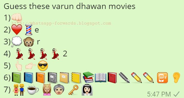 Guess these varun dhawan movies Whatsapp Quiz