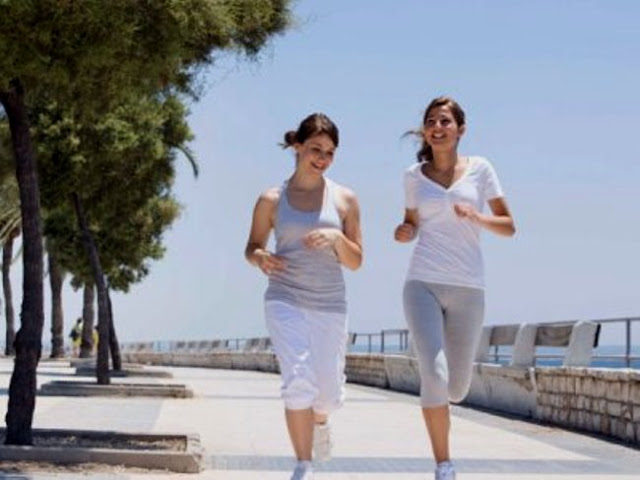 Girls Jogging To Stay Fit