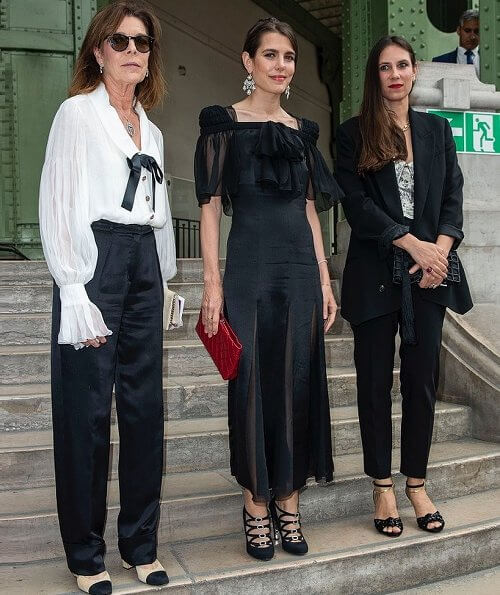 Charlotte Casiraghi, Andrea Casiraghi and Tatiana Casiraghi. organized by the houses of Chanel and Fendi