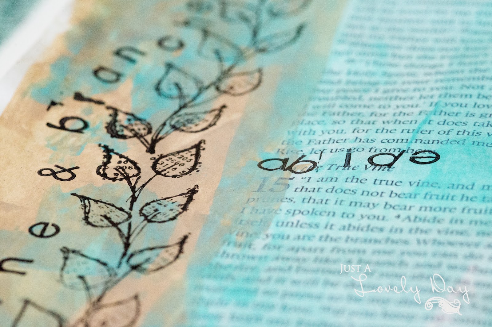 I am the Vine and You are the Branches~ John 15:5 Bible Journaling