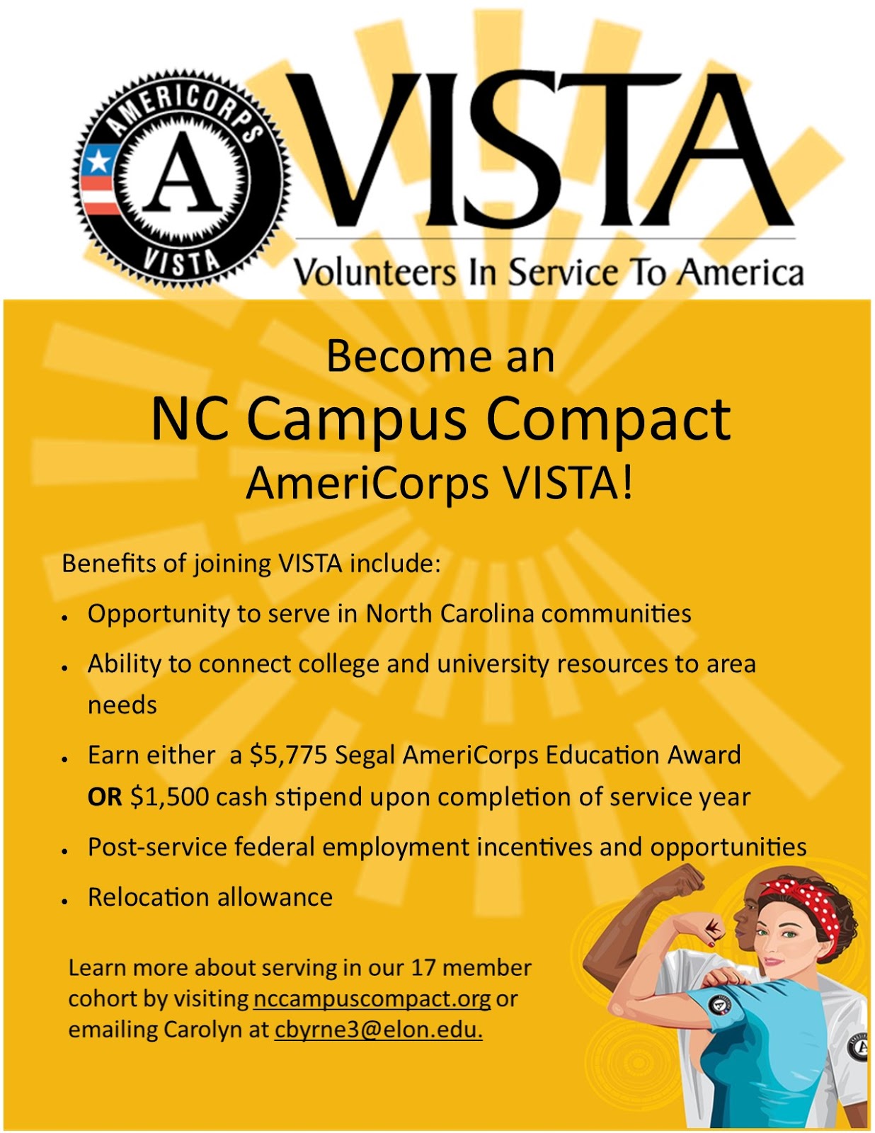 nc campus compact vista view print americorps flyers