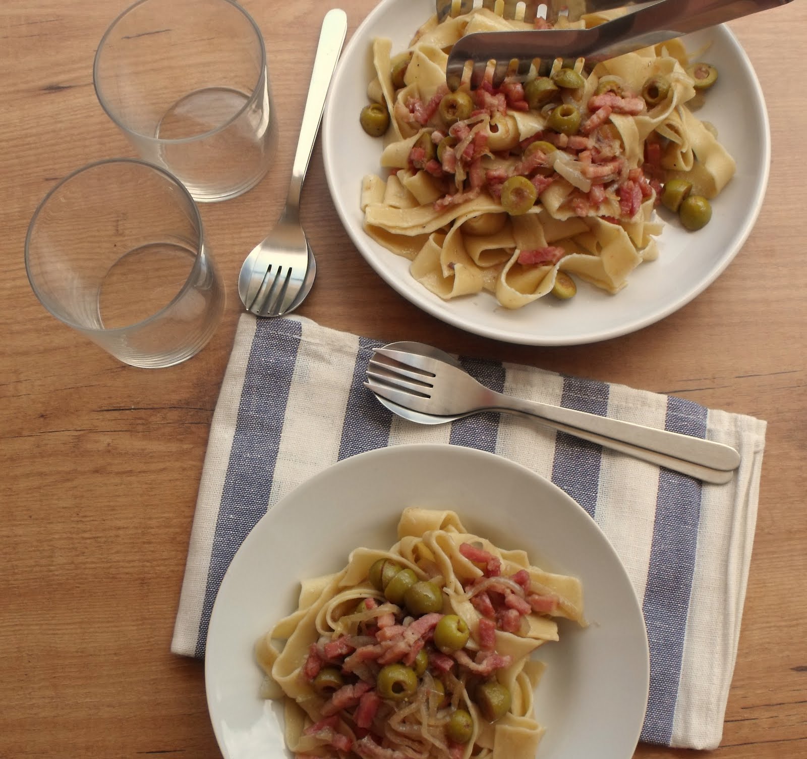 Pasta Fresca Casera Con Salsa De Bacon Y Aceitunas Cocinar Es Ponerse