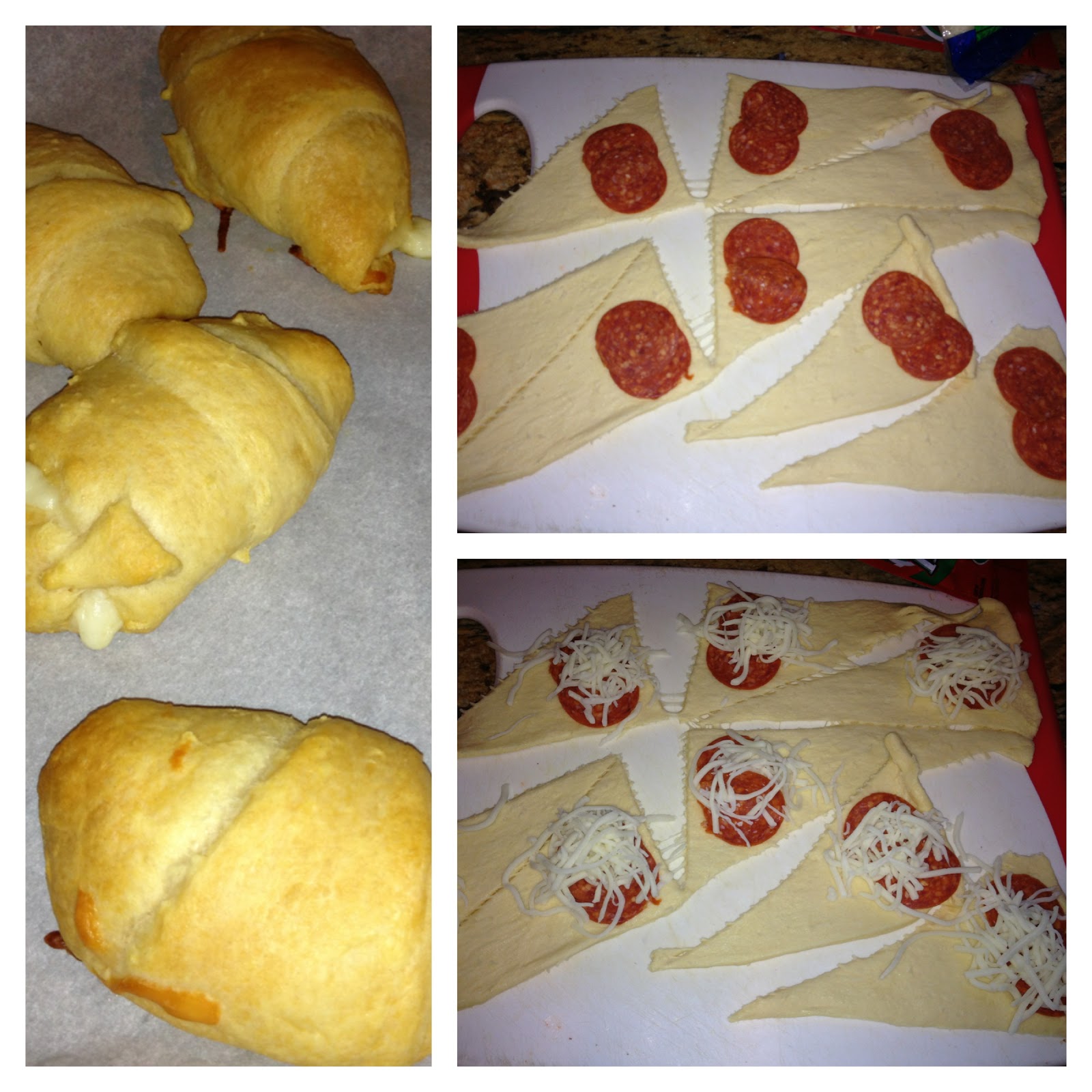 whatrwehavingfordinner Pepperoni/Mozzarella cheese croissant roll