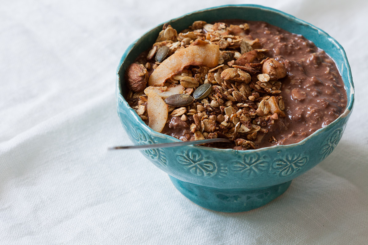 Cokoladne Prekonocne Ovsene Pahuljice Na Tanjiru