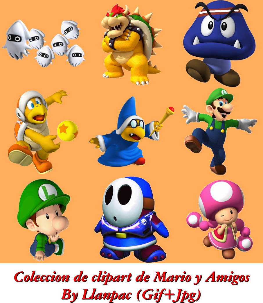 Recursos Photoshop Llanpac Coleccion De Clipart De Mario Y Sus Amigos