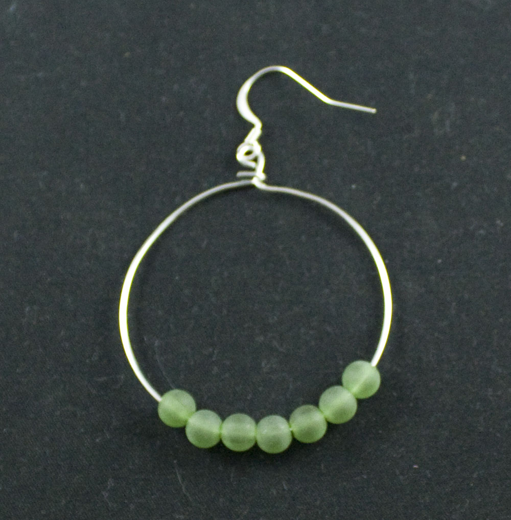 Boucle D'oreille Créole Anneau Fin Gris - Diamètre 4,7 Cm - Neuve Avec étiquettes