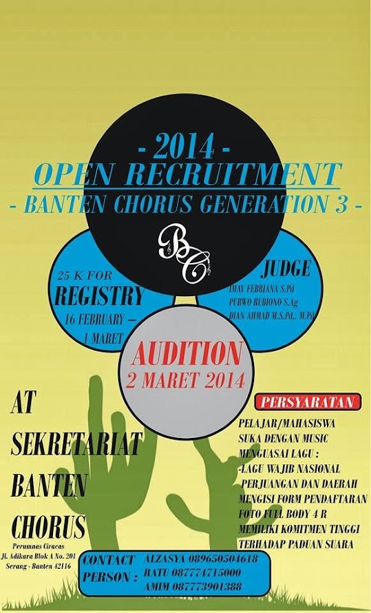 Open Recruitment Banten Chorus Generation 3 Open Recruitment Banten Chorus Generation 3