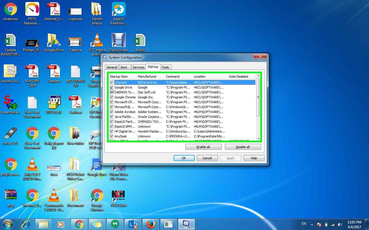 How to Safely Disable Startup Application