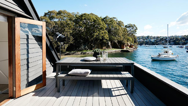 Renovated houseboat that blends heritage with modern design