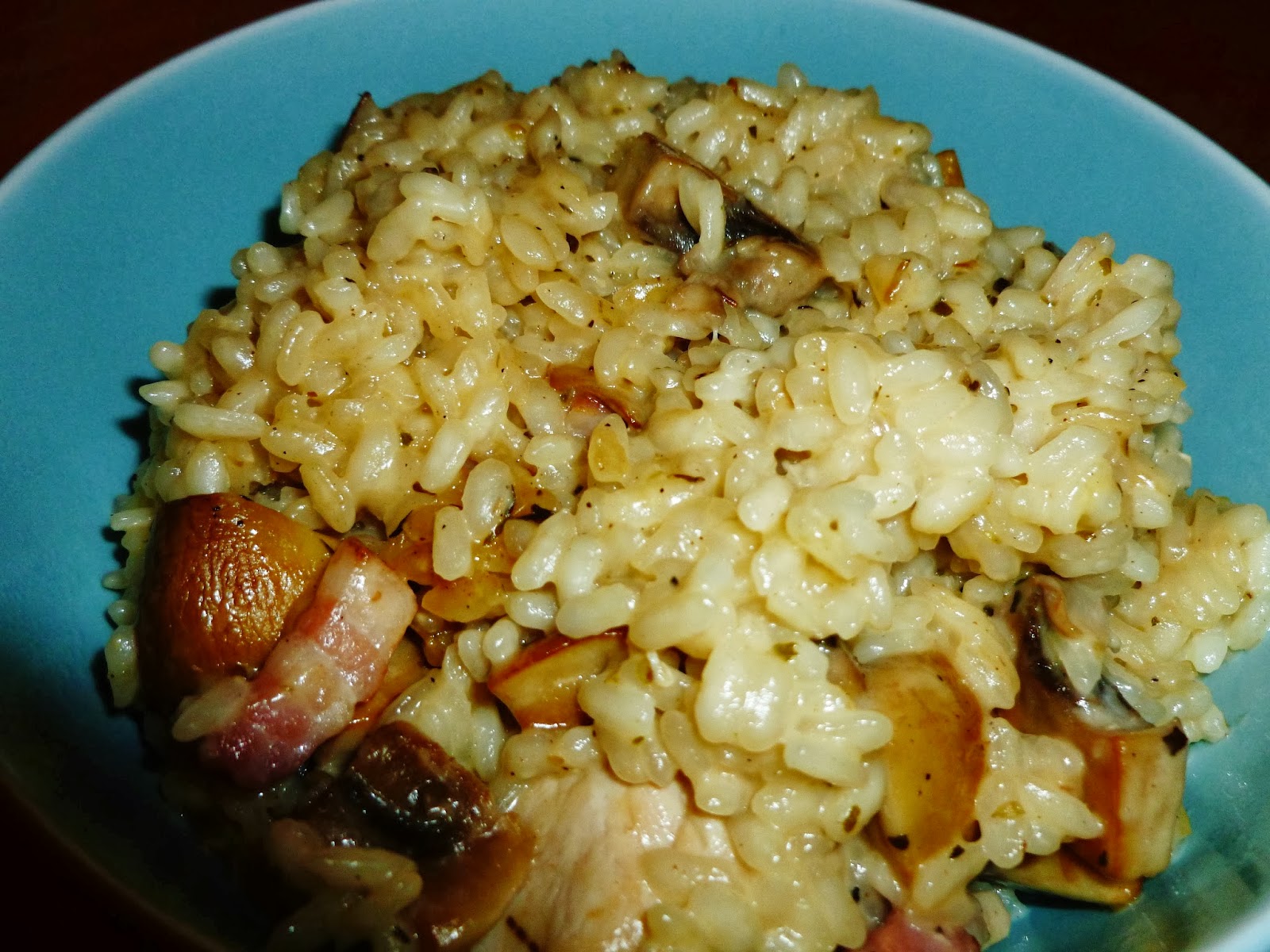 What Lauren Ate Chicken, Bacon and Mushroom Risotto