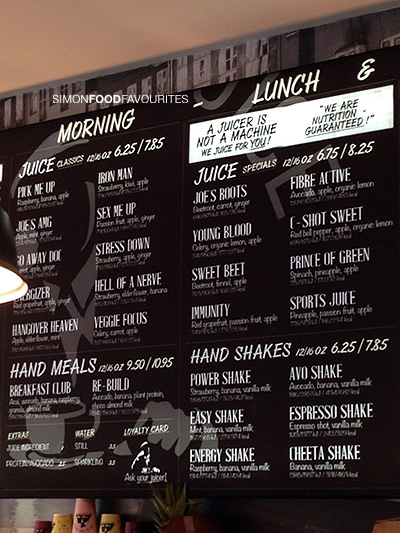 joe the juice menu joe the juice menu