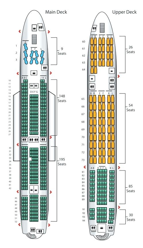 Emirates a380 Business Class Seat Map