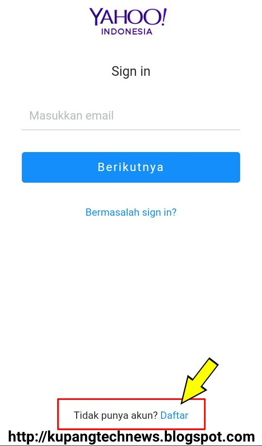 Cara daftar Yahoo Mail Indonesia