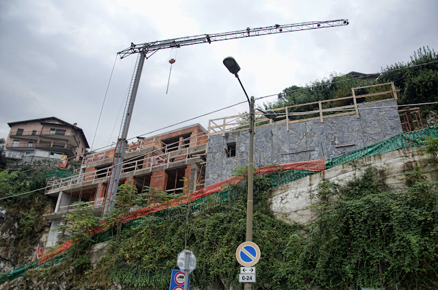 Baustelle Strada Statale 583, Nesso CO, Italien, 12.10.2014