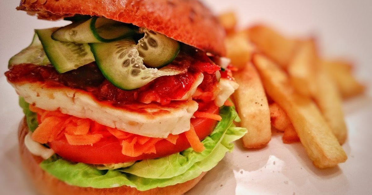 A Mouthful of Mark Meat free Monday Halloumi burgers with chilli jam