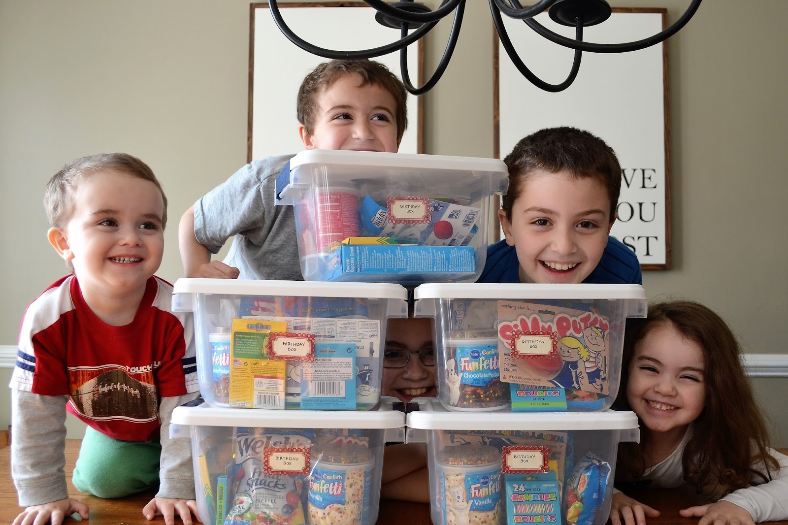 The Big White Farmhouse {giving} Birthday Boxes for the Food Pantry