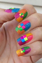 neon nail block texture studs pretty born nails