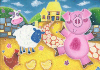 dibujos coloreados de granjas para niños