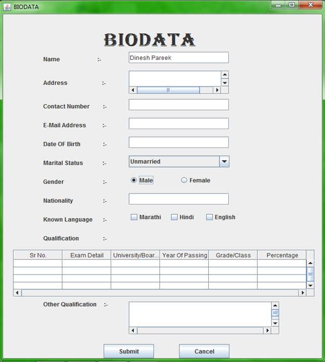 Contoh Essay Biodata Pribadi - Contoh Bu