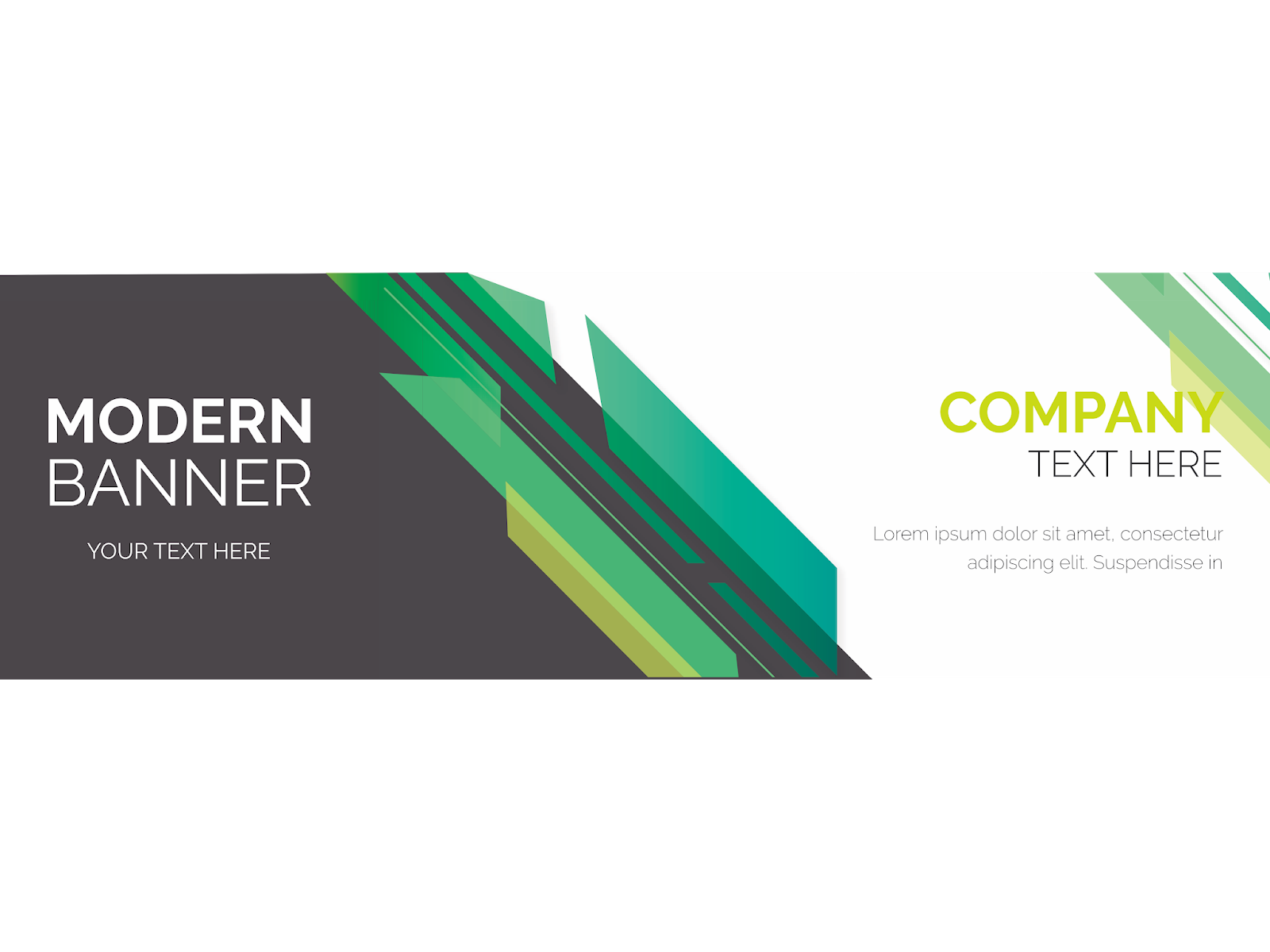 background modern banner green