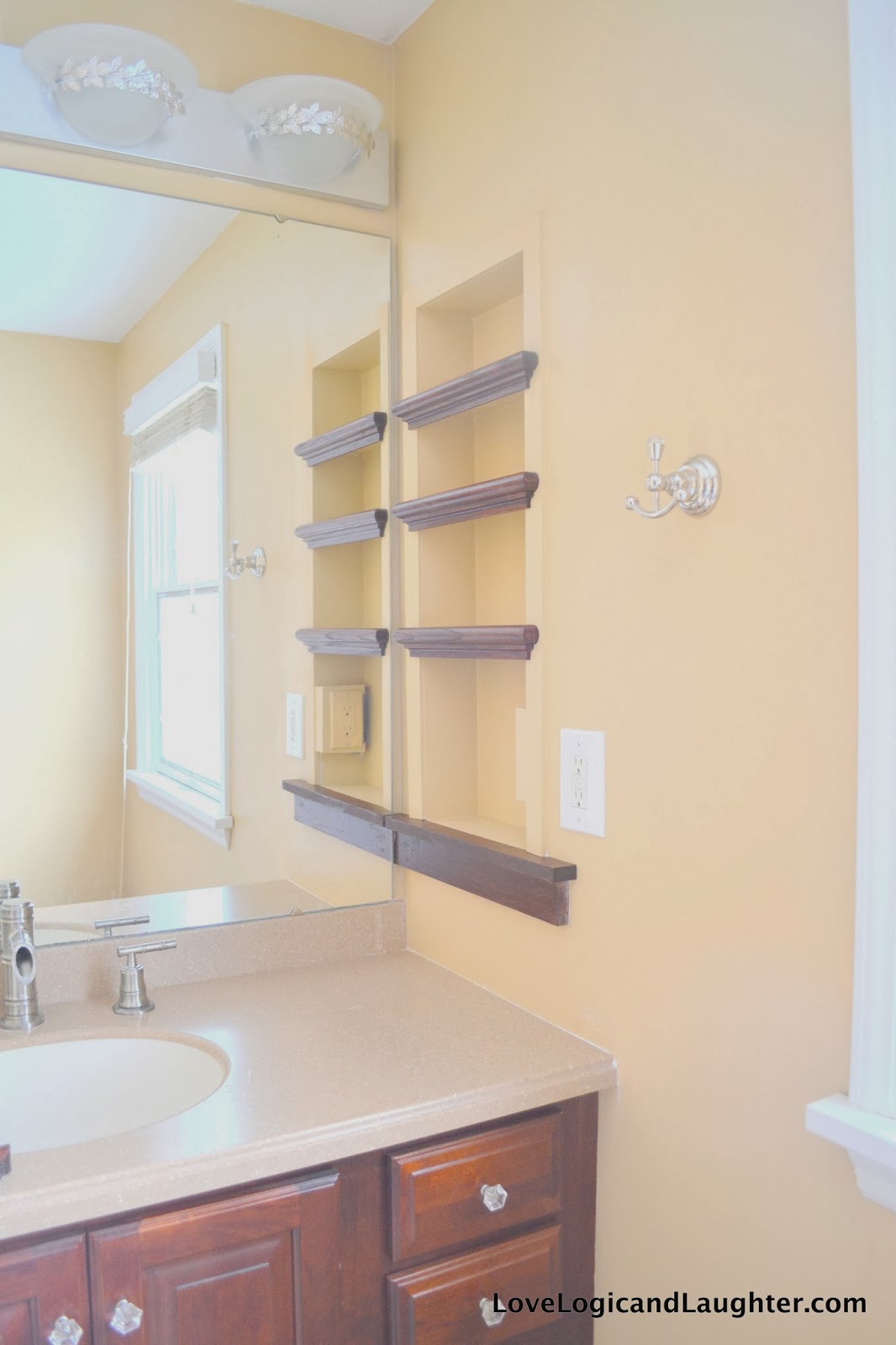 Using Stair Tread Nosing as Finishing Trim on Builtin Shelves Logic