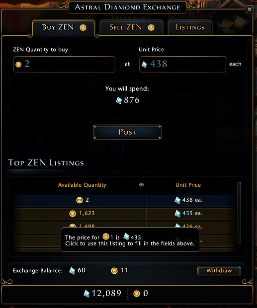 NEVERWINTER TH EXCHANGE