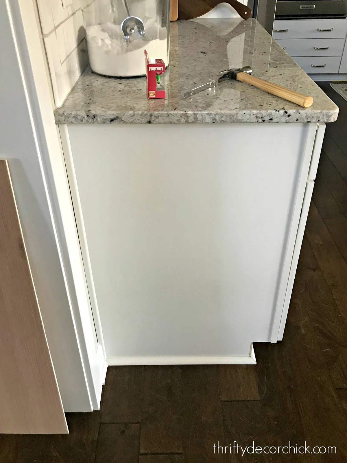 Upgrading the ends of builder grade cabinets
