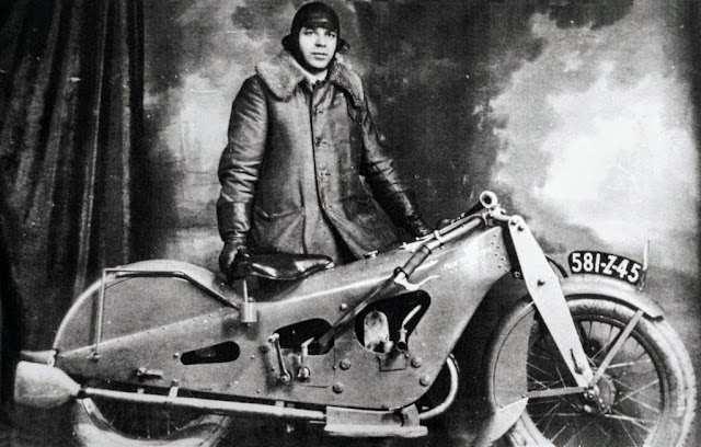 Georges Roy and his New Motorcycle