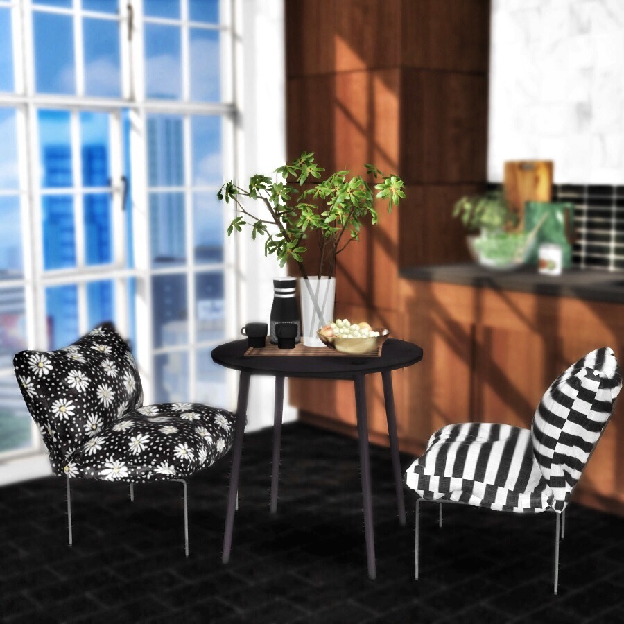 Sims 4 CC's The Best FLUFFY DINING CHAIR by novvvas