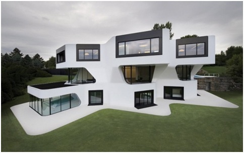 MINIMALIST HOUSE FACADE Dupli.Casa by J. Mayer H. Architects