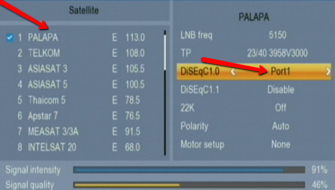 Cara setting iptv di receiver tanaka