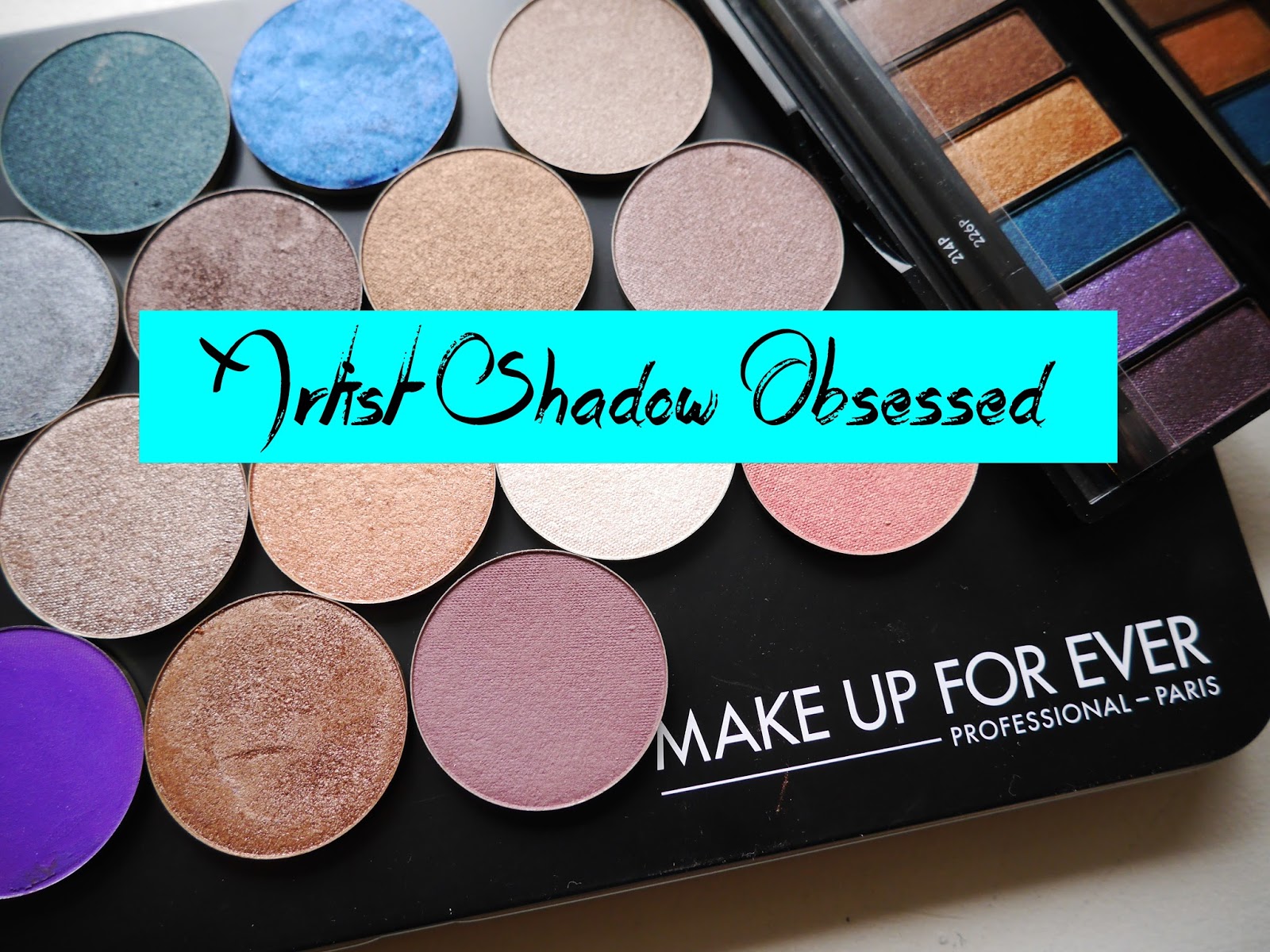 make up for ever artist shadow swatches