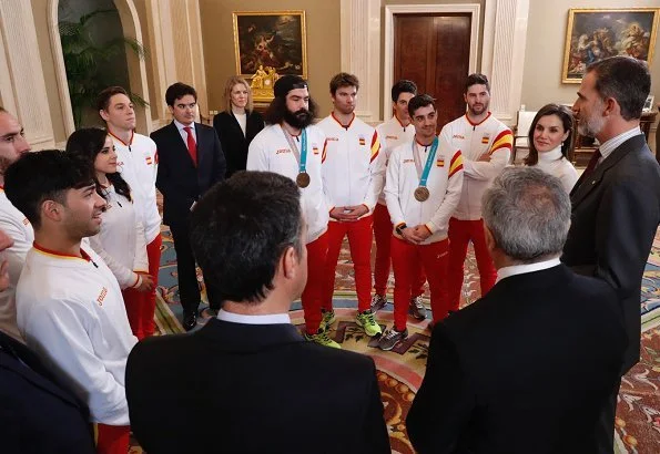 Queen Letizia received representatives of Spanish team who participated in XXIII Winter Olympics