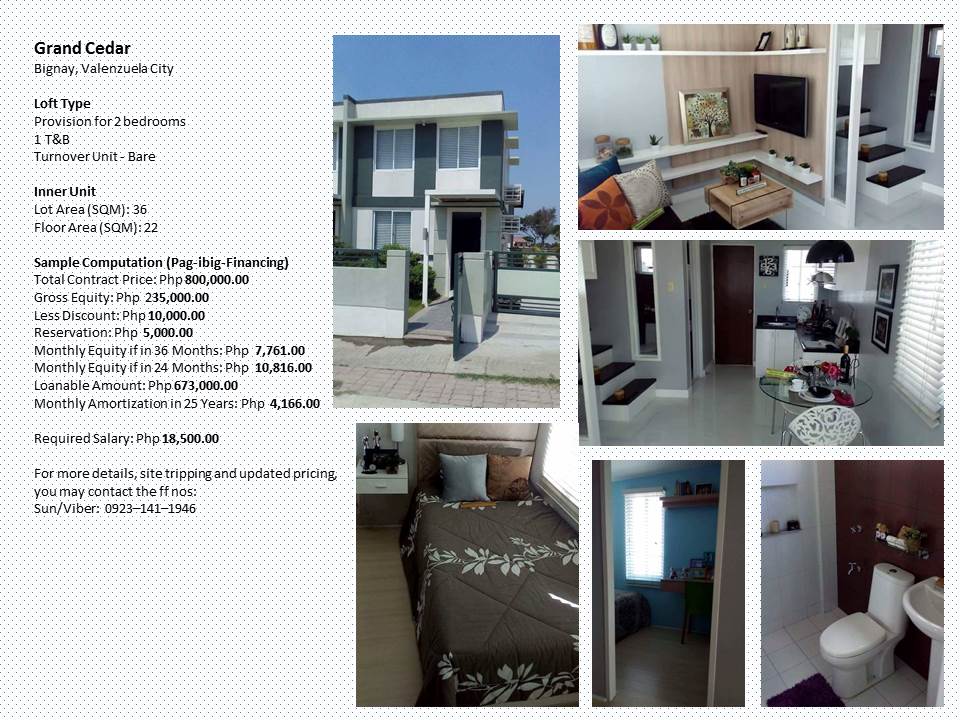OUR HOMES PH House and Lot for Sale GRAND CEDAR TOWNHOUSE BIGNAY