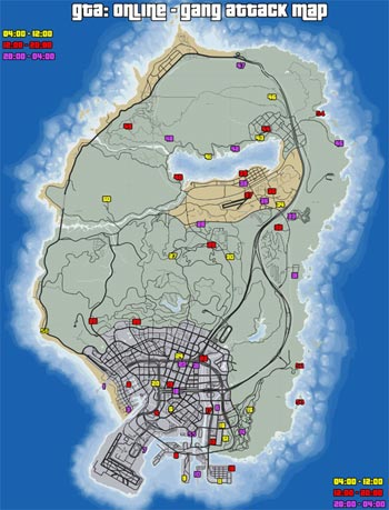 GTA Online Gang Attack Locations