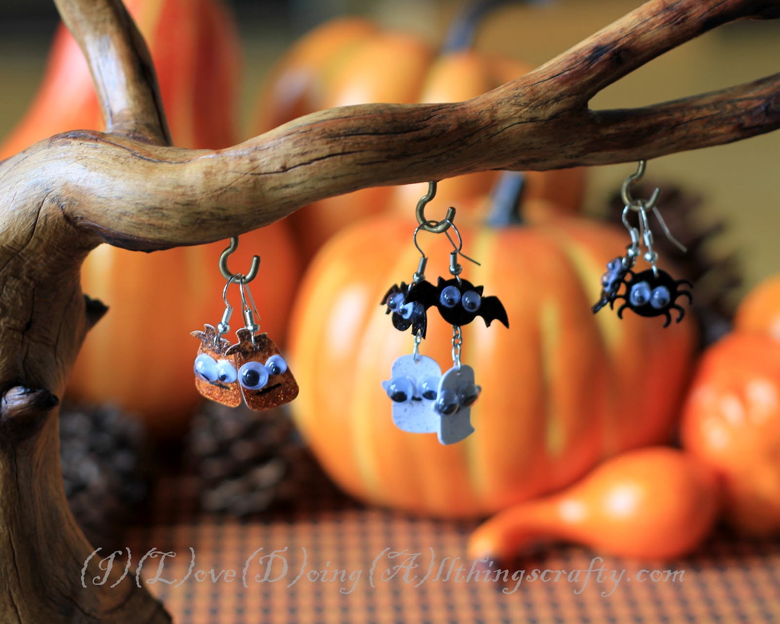 I Love Doing All Things Crafty Cute Spooky DIY Halloween Earrings