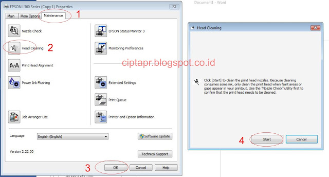 Head Cleaning Printer Epson L360 Pada Windows 7 Kaskus