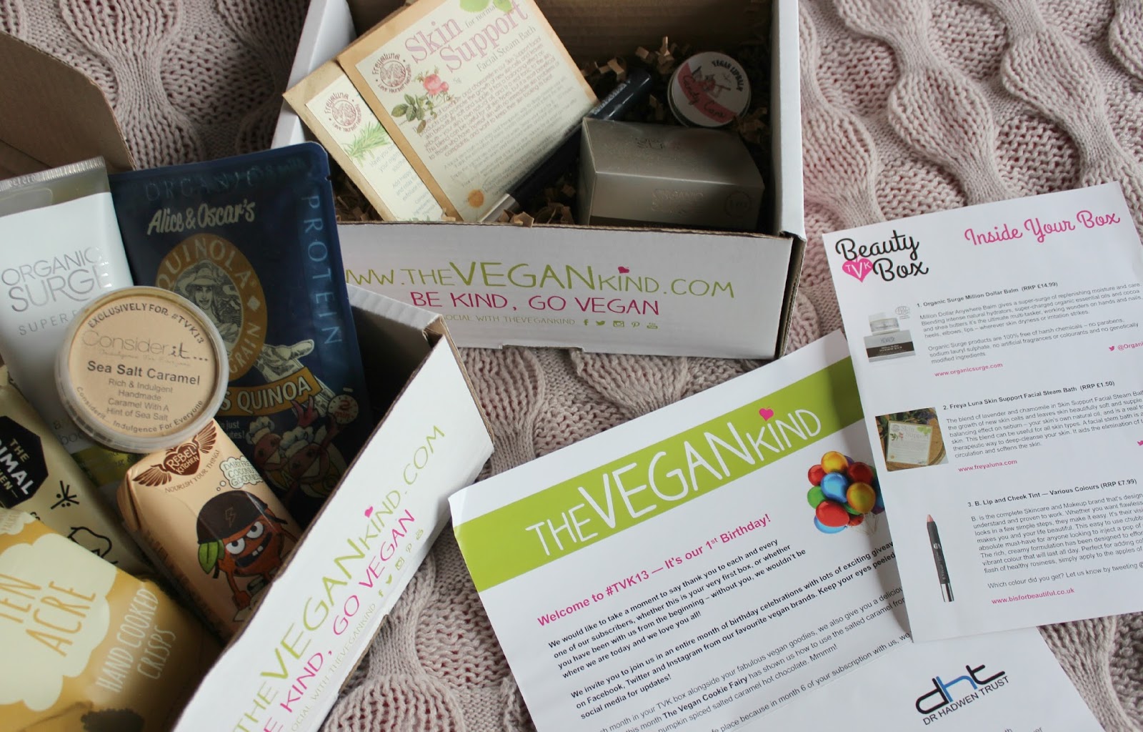 A picture of The Vegan Kind November Beauty Boxes