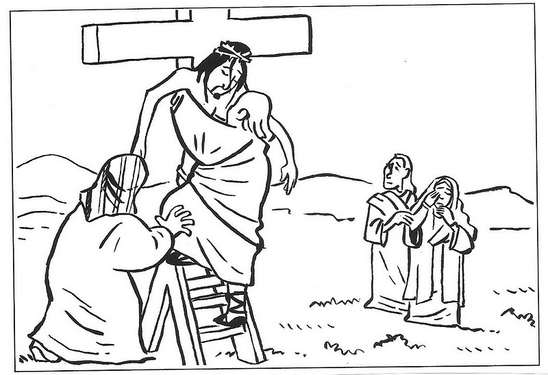 Dibujos para colorear pasión, muerte y resurrección de Jesús