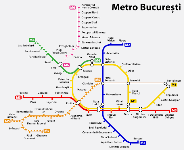 Bucharest subway map