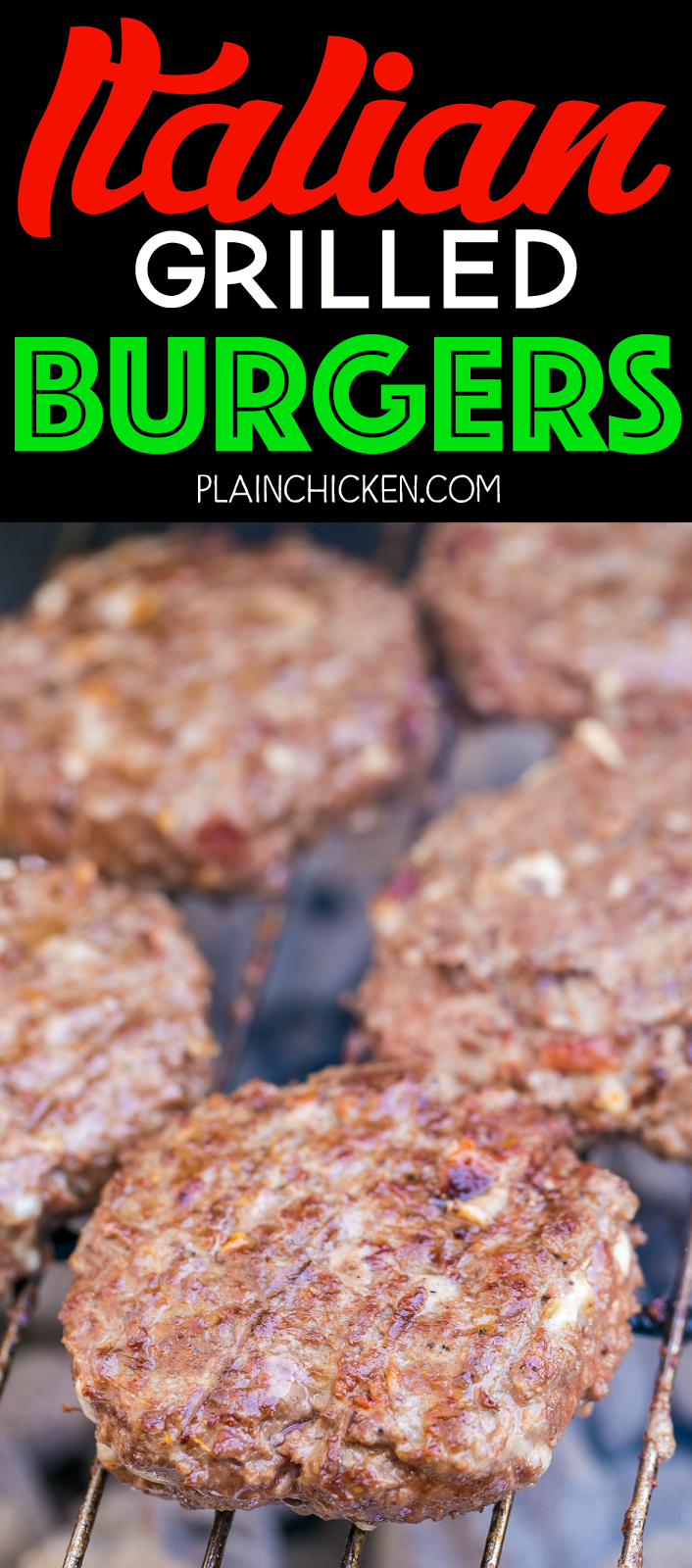 Italian Grilled Burgers Plain Chicken