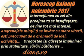 Horoscop noiembrie 2017 Balanţă