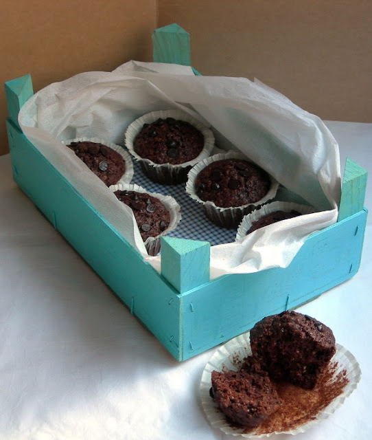 Muffins de chocolate y coco integrales